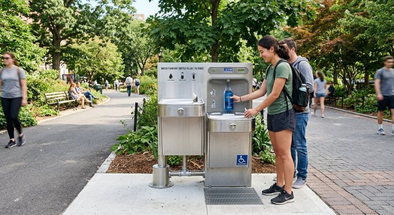 Drinking Fountain Installation in St Louis, MO
